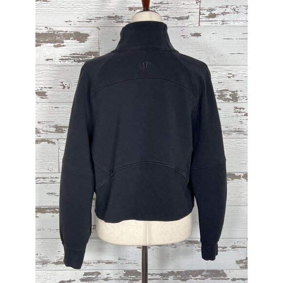 LULULEMON Scuba Oversized Half-Zip Funnel Neck Shirt Black Sz M EUC - Picture 3 of 4